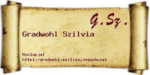 Gradwohl Szilvia névjegykártya